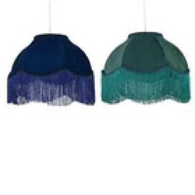 Vintage Design Velvet Fringed 35Cm Pendant Lightshade Table Lampshade from B&Q