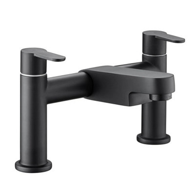  - Bathroom Modern Waterfall Black Basin Bath Filler Tap