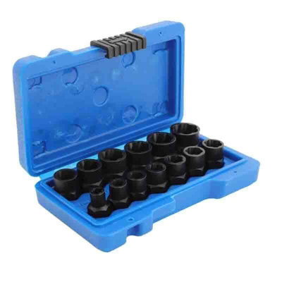 13Pcs Impact Damaged Bolt Nut Screw Remover Extractor Set Twist Socket Tool Kit from B&Q