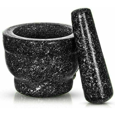Large Granite Pestle And Mortar Spice Herb Crusher Grinder Grinding Paste from B&Q
