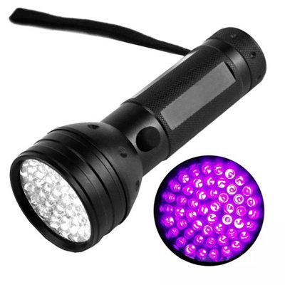 395Nm Uv Torch Ultraviolet Led Flashlight Blacklight Pet  Stain Detector Uk from B&Q