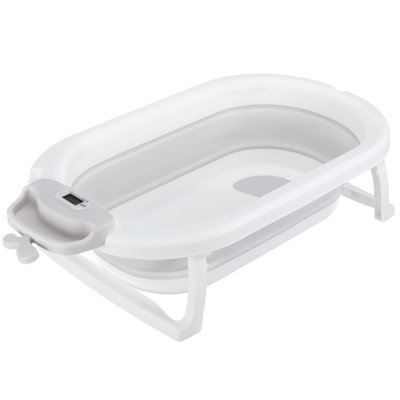 Foldable Baby Bath Tub Ergonomic W/ Temperature And Cushion Bath Pad + Bath Net from B&Q