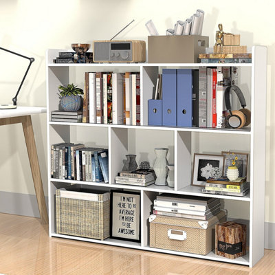  - 8 Cube Wooden Bookcase Shelving Display Storage Wood Shelf Living Room Unit