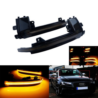 2Pcs For Audi A3 8P A4 B8 A5 Dynamic Led Wing Mirror Indicator Turn Signal Light from B&Q