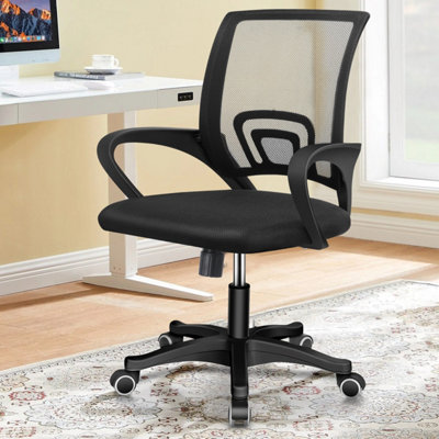  - Swivel Mesh Ergonomic Office Chair Computer Desk Chair Adjustable Height Black