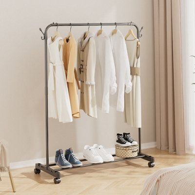 Clothes Rail Rack Heavy Duty Garment Hanging Display Stand Steel Clothes Shelf from B&Q