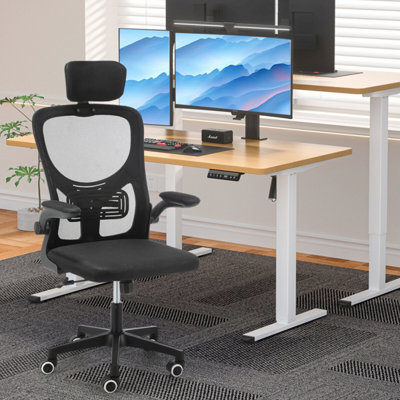 Mesh Office Chair Swivel Gas Lift Height Adjust Ergonomic Computer Desk Chair from B&Q