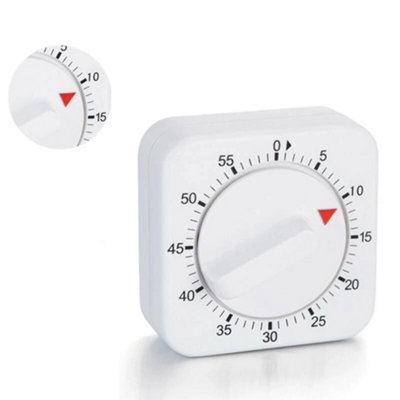 2 X Large Manual Kitchen Egg Cooking Baking Timer 60 Minute Count Down Alarm