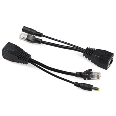 Poe Passive Injector Cable Rj45 Poe Splitter Cctv Ip Camera Access Points Power from B&Q