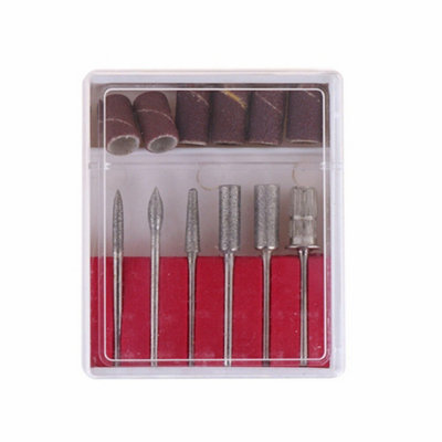 12 Pcs Nail Drill Bits Cuticle Manicure Machine Diamond File Gel Polish Kit Set from B&Q