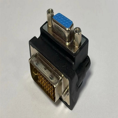 Dvi To Vga Right Angle Adaptor Converter 90 Degree Dvi Male To Vga Female Adaptor from B&Q