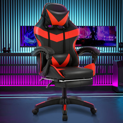  - Office Chair Massage Computer Gaming Chairs Desk Swivel Recliner Chair Footrest