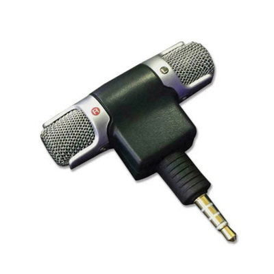 3.5mm Mini Stereo Microphone Mic For Smartphone Mobile Phone Studio Recording from B&Q