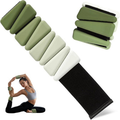 2Pcs Green Adjustable Wrist Ankle Weights For Aerobics Pilates Weight-Bearing Bracelet from B&Q
