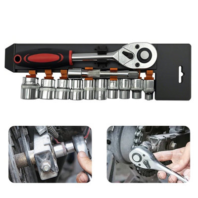 12Pcs Metric Socket Set With Extension Bar & Ratchet from B&Q