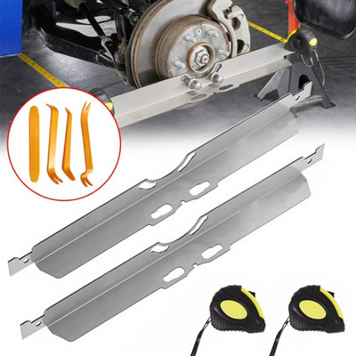 Wheel Alignment Tool Toe Plates Accurate Measurements With 2 Tape Measures from B&Q