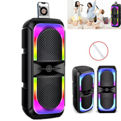 High Bass Tws Wireless Bluetooth Speakers Portable Subwoofer Outdoor Party Rgb from B&Q