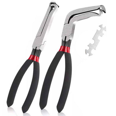 2Pcs Electrical Disconnect Pliers Elbow+Straight Head Automotive Electrical Plug from B&Q