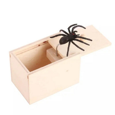 Spider In A Box Prank Wooden Scare Box Toy Trick Scary Halloween Party Pro Gift from B&Q