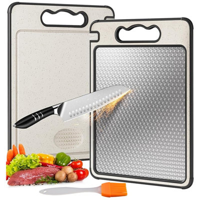 Titanium Cutting Board Double-Sided For Kitchen from B&Q