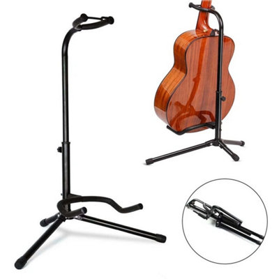 Telescopic Guitar Stand Acoustic/electric/bass Adjustable Folding Tripod Stand from B&Q