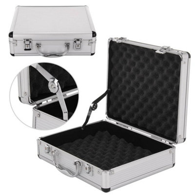 Aluminium Pistol Gun Case Storage Lockable Flight Case Foam Tool Box Secured Uk from B&Q