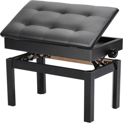  - Piano Stool Height Adjustable Piano Wooden Stool Keyboard Stool Cushion Seat