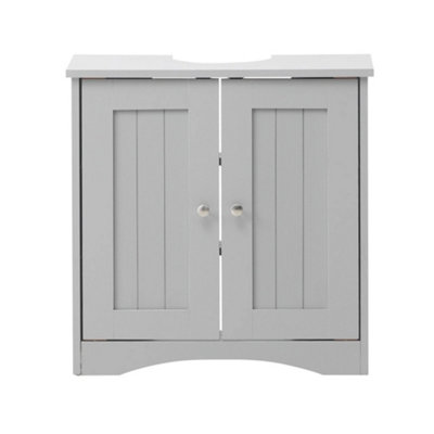 Grey Bathroom Under Sink Cabinet Basin Storage Cupboard Vanity Unit Furniture from B&Q