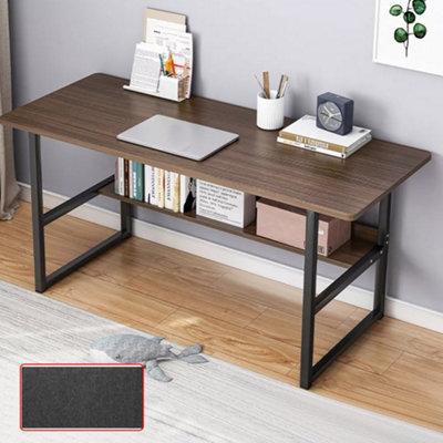  - Desk Home Office Study Computer Desk Writing Table Workstation With Bookshelf