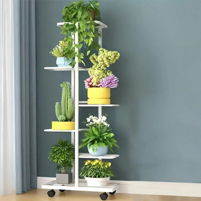 6 Tier 7 Pots Metal Plant Shelf Rack Display Stand from B&Q