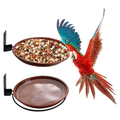 3Pcs Deck Bird Feeder Bird Bath Tray Wall-Mounted from B&Q