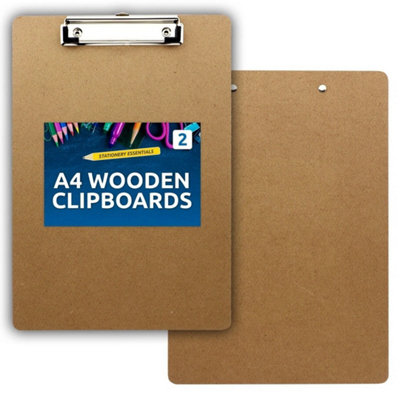 6Pk Clipboard A4 Wooden Hardboard Holder from B&Q