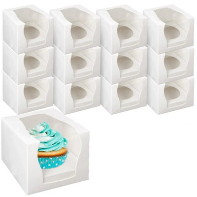 12 Cupcake Boxes Single Individual Cup Cake Box from B&Q