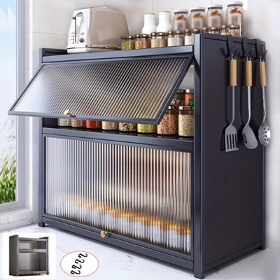 3 Tier Kitchen Storage Cabinet Larder Pantry Cupboard Microwave Shelving Stand For Uk from B&Q