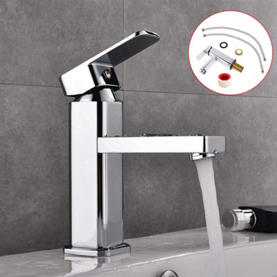  - Bathroom Mixer Taps Basin Tap Chrome Wash Sink Mono Lever