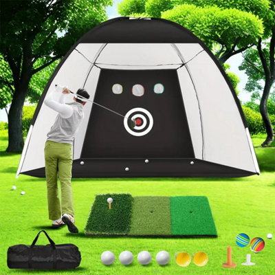 10X7Ft Golf Practice Net Golf Hitting Aid Training Driving Chipping from B&Q