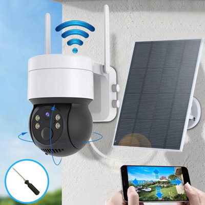 Wireless Security Camera Ptz Wifi Ip Solar Powered Energy Cctv from B&Q