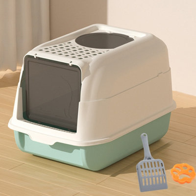 Extra Large Hooded Cat Litter Trays Fully Enclosed Anti-Splashing from B&Q