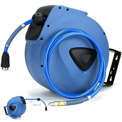 20M 65Ft Air Line Compressor Air Hose Reel Retractable from B&Q