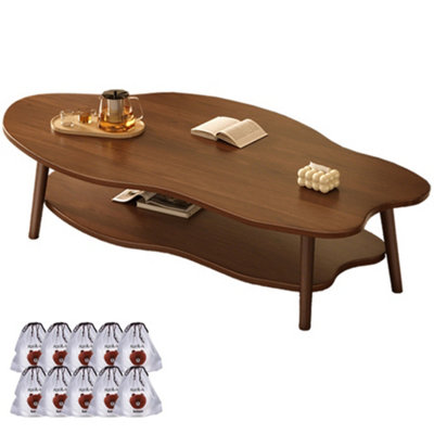 Cloud Design Coffee Table Modern Two Layer Living Room Centre Table With Storage Shelf Uk