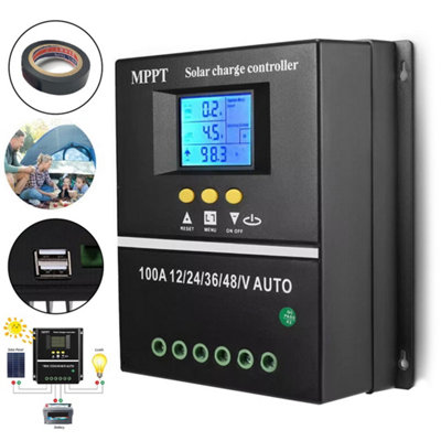4000W 100A Mppt Solar Charge Controller Battery Pv Regulator from B&Q