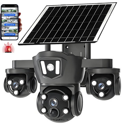 Solar Camera Wifi Wireless Solar Powered Security Ptz Cctv Ip Ir from B&Q