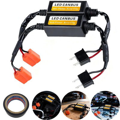  - 2X H7 Led Headlight Canbus Error Free Warning Resistors Decoder