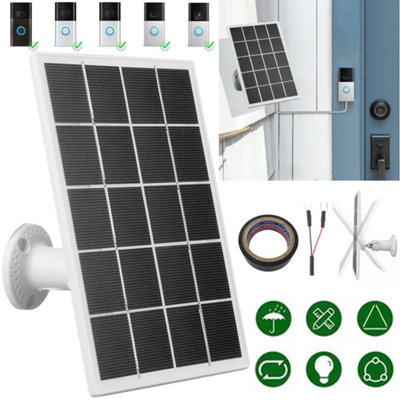  - Solar Panel Waterproof Solar Charger For Ring Video Doorbell