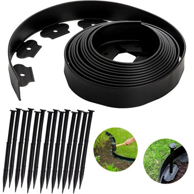 12M Lawn Edge Border With 50 Pegs Garden Edging For Paths from B&Q