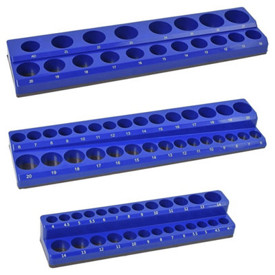  - 3Pcs Magnetic Socket Organizer Storage Holder Tray