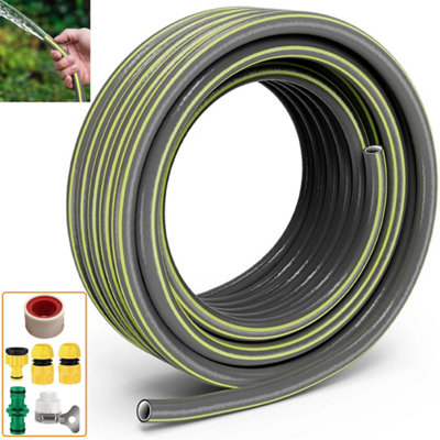 20M Garden Hose Pipe Reinforced Braided Pvc Gardening Watering Hosepipe Reel from B&Q