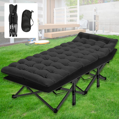 Camping Cot Heavy-Duty Portable Camping Bed  Folding Sleeping Bed from B&Q