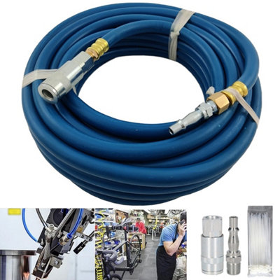 Heavy Duty 8mm Air Hose 10M/30Ft 1/4" Bsp Fittings from B&Q