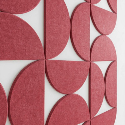 24 Pack Felt Bulletin Board Tiles Modern Minimalist Wall Decor from B&Q